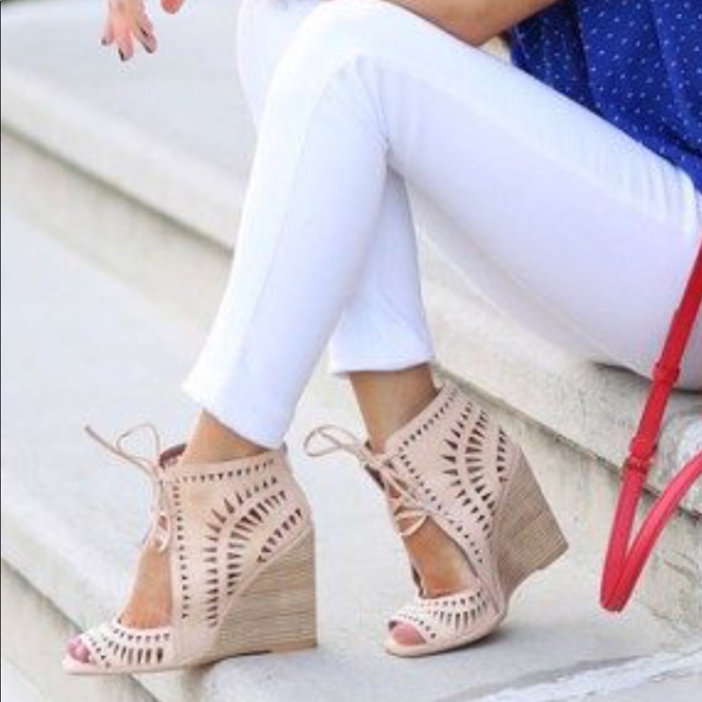Jeffrey CampbellRayos Perforated Wedge Sandal 